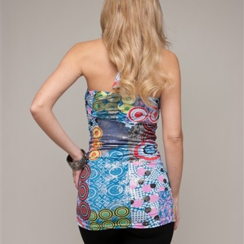 FiTTeD Ruched Bandeau Padded Bust Bra Halter - Picture 3 of 6